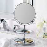 Amazon Basics Dressing Table Mirror with Dual Trays - 1X/5X Magnification, Chrome £8.52 (using 40% off voucher) at Amazon