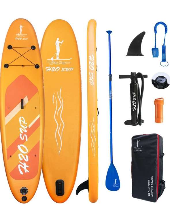 H20SUP Inflatable Paddle Board,10'6" x 30" x 6" Stand Up Paddle Board Backpack - Used like new - Amazon warehouse 50% off @ checkout