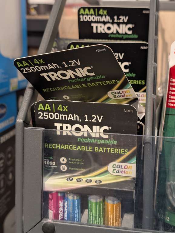Tronic Rechargeable AA 2500 mAh & AAA 1000 mAh - £3.99 at Lidl | hotukdeals