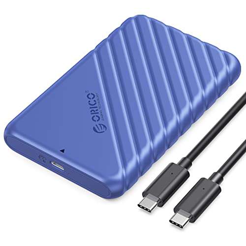ORICO USB C Hard Drive Enclosure with USB C to C Cable for 2.5 inch SATA SSD HDD, Blue - £7.99 / Pink £7.49 @ ORICO Official Store / Amazon