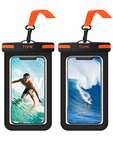 TOPK Waterproof Phone Pouch, 2-Pack Universal IPX8 £6.99 (possible £4.99) with voucher @ Amazon/ TOPKDirect