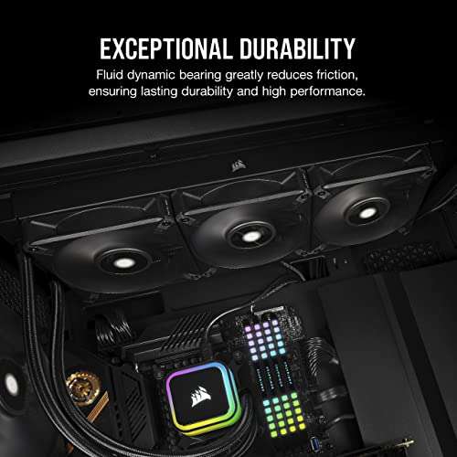 Corsair AF120 ELITE, High-Performance 120mm PWM Fluid Dynamic Bearing Fan with AirGuide Technology