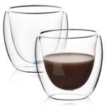 6PCS Double Wall Espresso Coffee Cups Set | Heat Insulation | Transparent 51-100ml, 101-200ml, 250ml ( New Customers Only ) GeForest Store