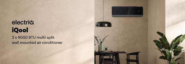 Iqool electriQ iQool Multi-Split 3 x 9000 BTU Smart AC with Heat Pump – Pipe ...