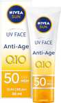 NIVEA Sun UV Face Anti-Age SPF 50 Cream (50ml), Sensitive
