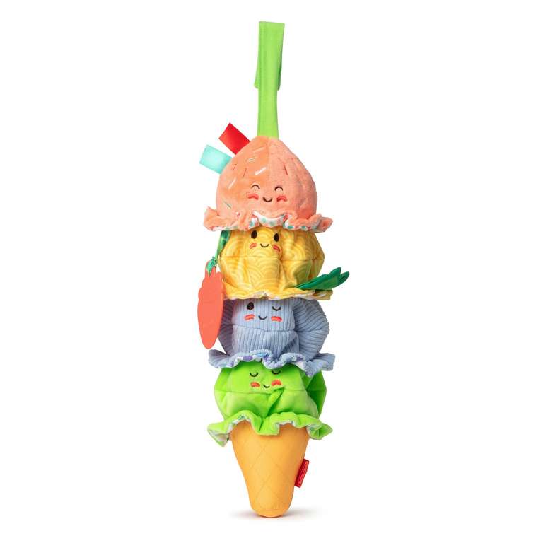 Melissa & Doug Ice Cream Take-Along Clip-On baby infant toy with sound and vibration - Early development & activity toys