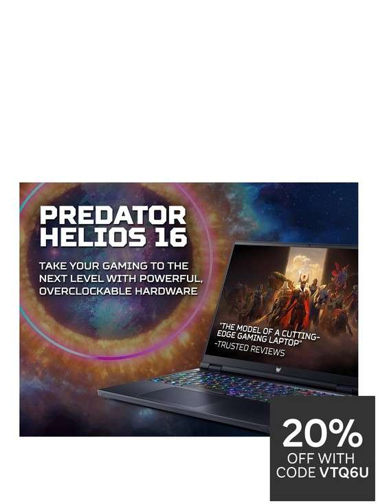 Acer Predator Helios 16" QHD+ 240Hz 500Nits 16:10 i9-13900HX RTX 4070 16GB RAM 1TB SSD Gaming Laptop + £149 worth Gifts w/code free C&C
