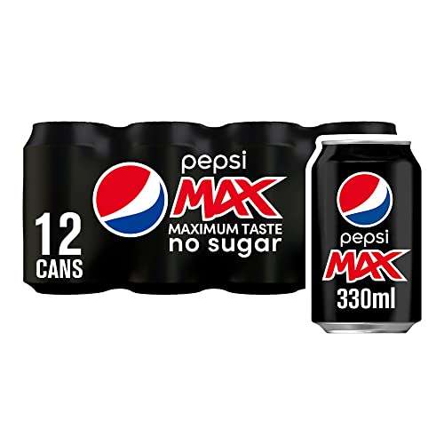 Pepsi Max Cans, 12 x 330ml - 2 for £6 (24 Cans) @ Amazon
