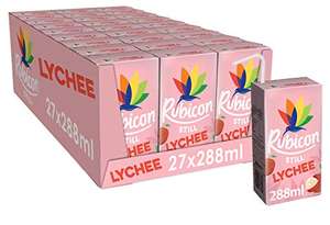 Rubicon Juice Drink, Still Lychee, 27 x 288ml via Morrisons