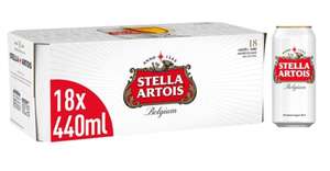 Stella Artois Belgium Premium Lager Beer Can, 18 x 440ml £14 @ Amazon