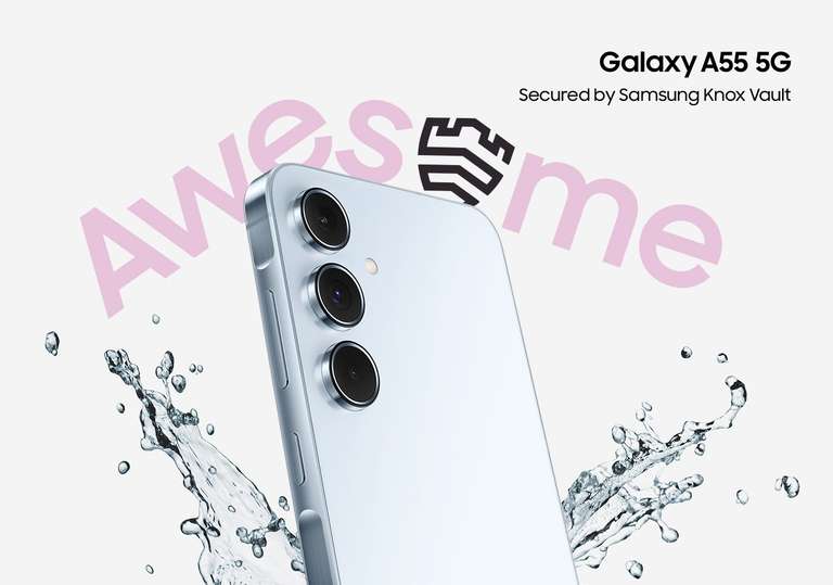 Samsung Galaxy A35 128Gb 5G Smartphone + £50 Cashback & £50 Trade In Any Phone (£214.10 w/trde/CB) | A55 128GB £404.10 / £304.10 Via EPP
