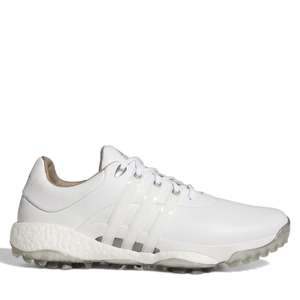 adidas Mens Tour360 22 Boost Waterproof Golf Shoes Cloud White/Cloud White/Silver Metallic