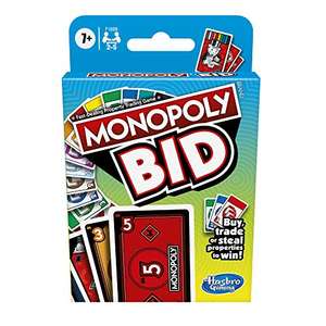 Hasbro Gaming, Monopoly Bid Game, Quick-Playing Card Game For 4 Players £4.40 @ Amazon
