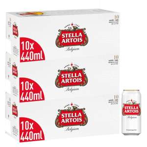 30 x Stella Artois Belgium Premium Lager (3 x 10 x 440ml Pack), £21 @Asda