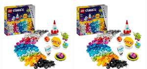 2 x LEGO Classic Creative Space Planets Brick Box, Solar System + Rocket, Earth, Sun, Saturn Models plus Astronaut and Alien Figures 11037