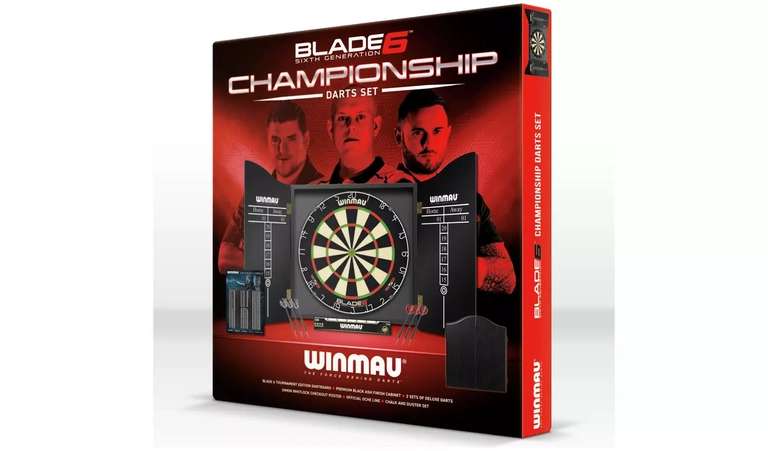 Winmau Blade 6 Championship Dartboard and Darts Set - £68 + Free Click & Collect @ Argos