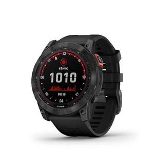 51mm Garmin fēnix 7X Solar Multisport GPS Watch, Slate Grey with Black Band