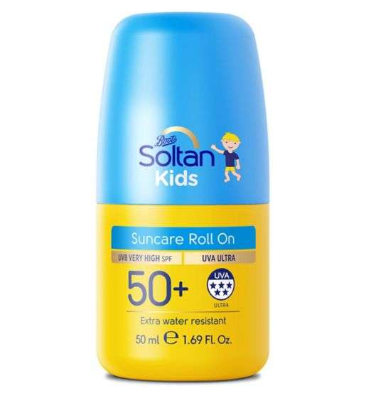 Two For 5 Soltan Kids Protect Moisturise Suncare Roll On SPF50 