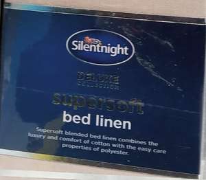 Silentnight Deluxe Supersoft Bed Linen - £2.99 to £6.99 @ B&M (Gt Yarmouth)