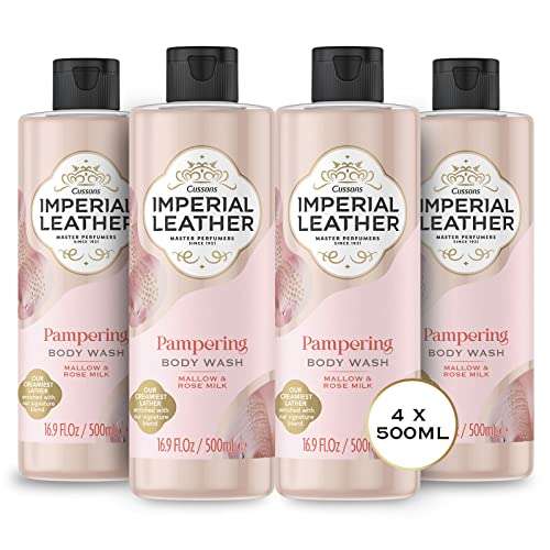 Imperial Leather Pampering Shower Gel - Mallow & Rose Milk Fragrance (4 X 500ml) Bulk Buy - £6.60 (£6.27 Subscribe & Save) @ Amazon