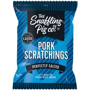 24 x 40g Pork Scratching Packets (SHORT DATED 22 SEP 2022) £2.40 + £3.99 P&P @ Snaffling Pig Co