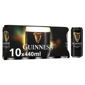 Guinness Draught Stout Beer | 4.1% vol | 10 x 440ml Cans (Gosforth)