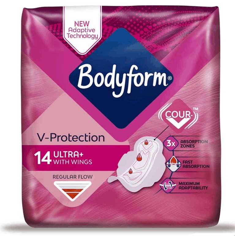 Bodyform Ultra Normal Wings Sanitary Towels 14 pack : £0.50 + Free Click & Collect (Selected Locations Only) @ Wilko