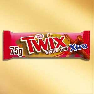 24 x Limited Edition Twix Winter Spice 75g Chocolate Bars BBE 03/04/2022 - £7 + £1 Delivery @ Yankee Bundles