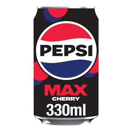 Pepsi Max Cherry No Sugar Cola Cans 24 x 330ml (3 packs for £19.95 full S&S discount)