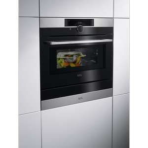 AEG 8000 CombiQuick KMK968000M Built-in Multi-Functional Oven - Stainless Steel