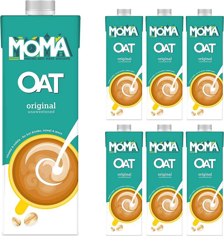 MOMOA Original Oat Milk (1L, Pack of 6): £8.40 (£7.98 / £7.50 Subscribe & Save) @ Amazon