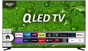 Bush 65 Inch Smart 4K UHD HDR QLED Freeview TV with TV Stand - Free C&C