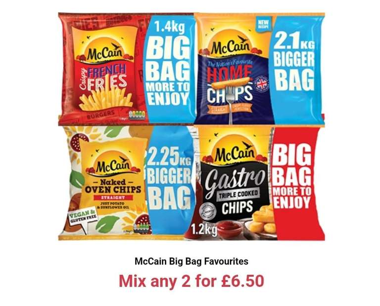 McCain Big Bag Favourites | Mix any 2 for £6.50 @ Farmfoods
