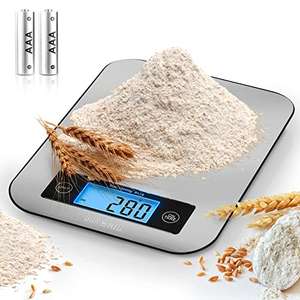Duronic Kitchen Scales KS1007 for Baking Postal Parcel Weigh 10KG Capacity| Silver | Tare | 1g Precision - Sold/Dispatched by Duronic