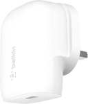 Belkin 30W USB C Wall Charger with PPS - £13.33 using voucher @ Amazon