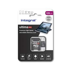 Integral 128GB Micro SD Card 4K Video Premium High Speed Memory Card SDXC Up to 100MB s Read and 50MB s Write speed V30 C10 U3 UHS-I A1
