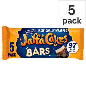 Mcvities Jaffa Cakes Cake Bars 5 Pack 75p (Clubcard price) @ Tesco