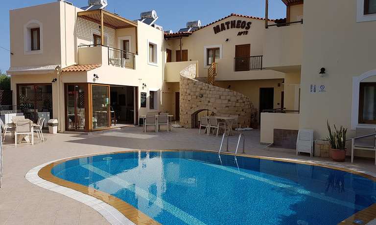 4 Nights 2 Adults (05-10 July) Crete, Self-Catering w/Balcony £27.58pp Per Night - East Midlands Flights, 10kg Luggage, Backpack +Taxes