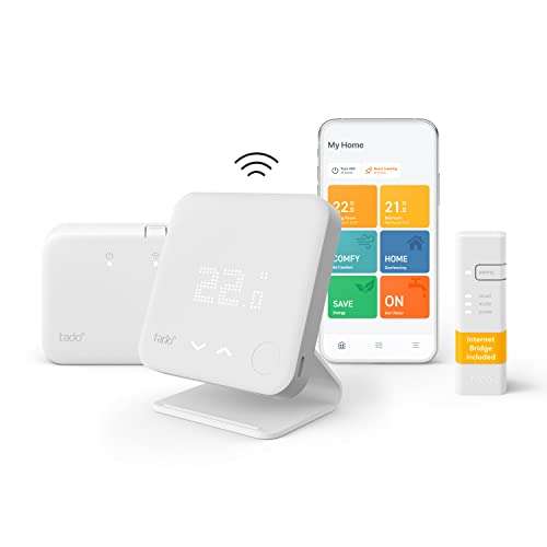 tado° Wireless Smart Thermostat Starter Kit V3+ Incl. Stand – Heating and Hot Water £109.99 @ Amazon