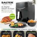 Salter EK5518 XL Digital Steam Air Fryer; 1L Water Tank, 6.5L Non-Stick Basket, Multicooker with 3 Cooking Modes (Air Fry, Steam, SteamLock)