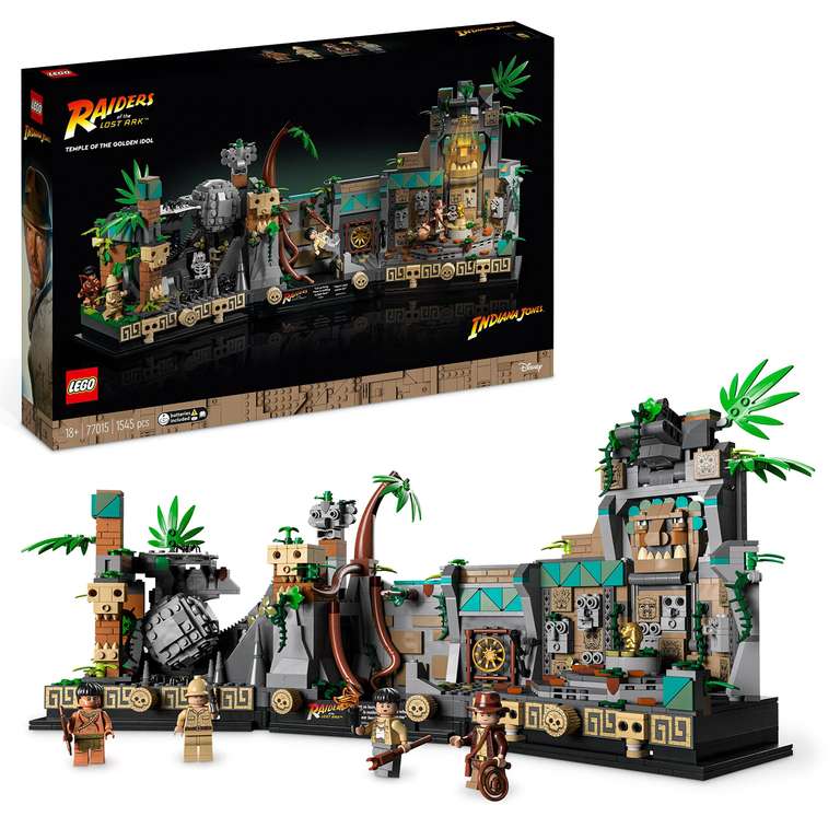 LEGO 77015 Indiana Jones Temple of the Golden Idol Model Kit for Adults to Build, Raiders of the Lost Ark Movie Set