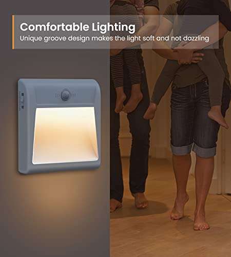 2 Packs Stick On Motion Sensor Lights Indoor with 3 Modes £6.79 @ Amazon