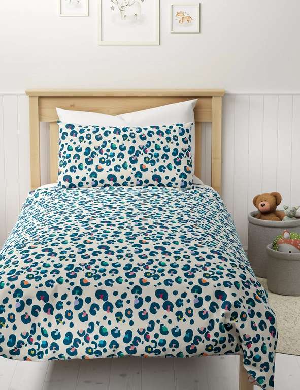 Pure Cotton Reversible Animal Print Bedding Set (Single) - £8 (Free Click & Collect) @ Marks & Spencer