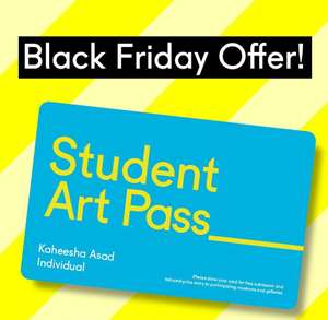 Student Art Pass: Gives free entry to 246 places e.g National Football, Aston Martin Museums + 50% off to 215 more