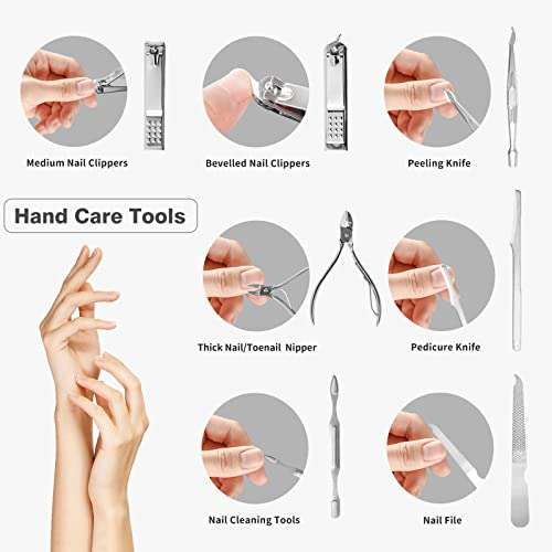 Nestling 16pcs Stainless Steel Professional Nail Clippers Manicure kit,Manicure & Pedicure Care Tools Set £5.69 @ Osmanthus / Amazon