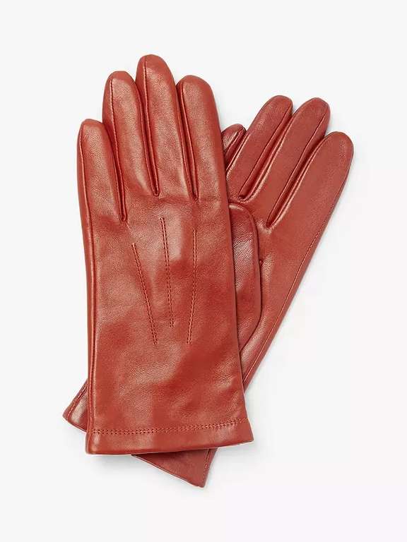 John Lewis & Partners Fleece Lined Leather Gloves, Now from £6 plus £2 click & collect @ John Lewis & Partners