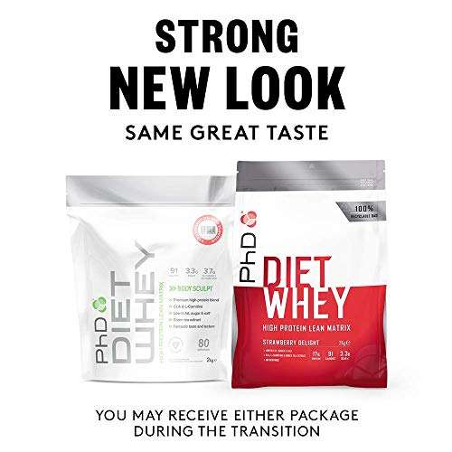 Phd Diet Whey Protein Powder: Low sugar, Low Fat, High Protein 1kg - £11.99 / £10.79 Subsribe & Save + 15% first order voucher @ Amazon