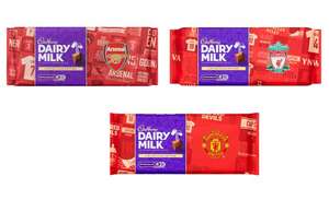 Cadbury Dairy Milk Chocolate Bar Football Club Edition 360g (Arsenal / Liverpool or Manchester United) - 50p @ Sainsbury's (selected stores)