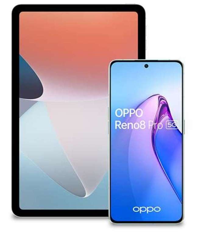 Oppo Reno8 Pro 5G 256GB 8GB Smartphone / Mobile Phone + Oppo Pad Air Tablet, 100GB Data, £29.99p/m Zero Upfront W/Code - £719.76 @ ID Mobile