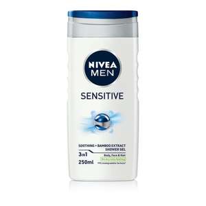 NIVEA MEN Sensitive Shower Gel Pack of 6 (6 x 250ml) £6 / £4.80 (first time subscribe and save voucher) @ Amazon